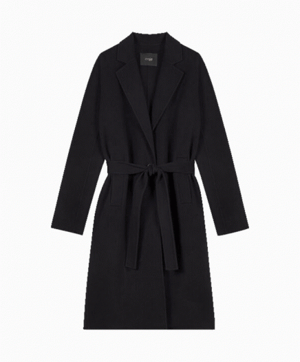 Manteau en double face ceinturé