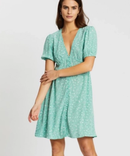 Robe Petunias Verte-Exclusivité web