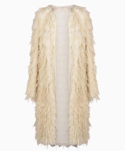 Cape Plumes Organza Circa 1993 Haute Couture