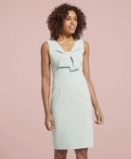 Robe noeud en crepe de satin