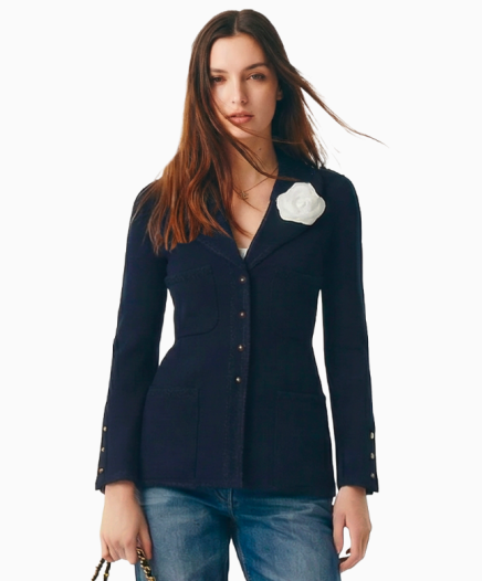 Veste Tweed Bleu Marine Fall 1995