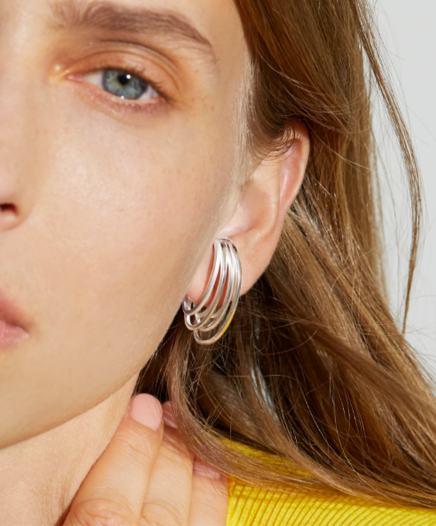 Boucles d'Oreilles Ito  Argent