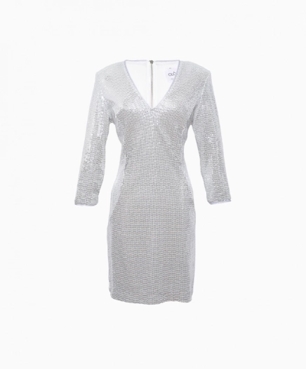 Robe Paillette Argente-Exclusivité web