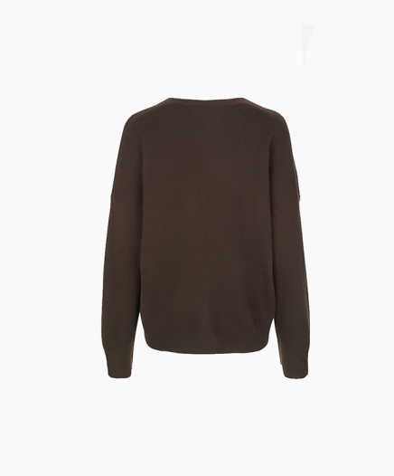 Pull Nola Cachemire Marron Foncé
