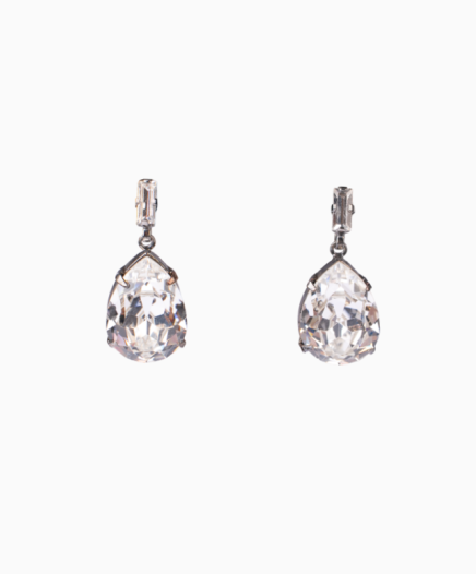 Boucles D'oreille Gouttes Cristal Silver
