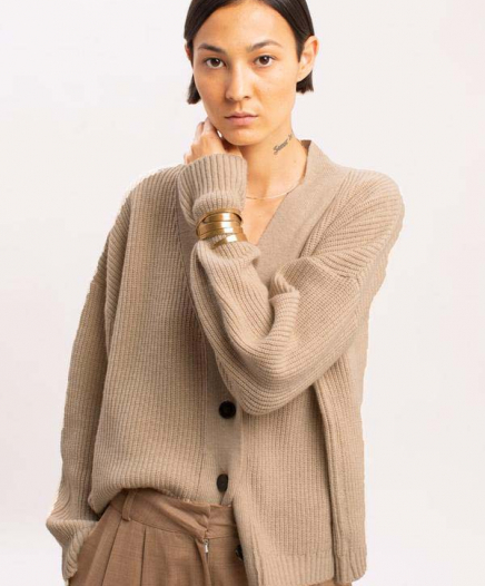 Gilet Laine Côtelée