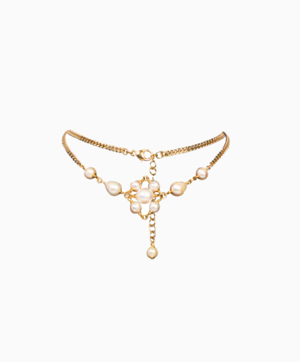 Choker Popcorn Blanc Motif