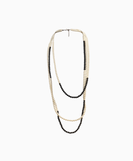 Sautoir Pop Corn Black & White