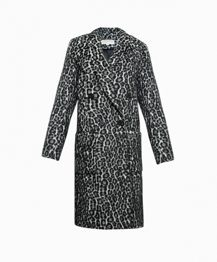 Manteau Jacquard Léopard