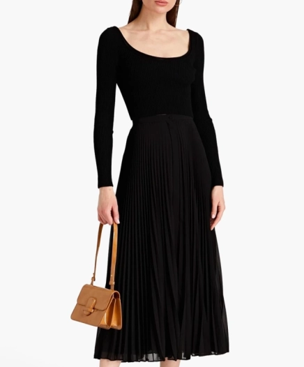 Jupe Mousseline Plissée