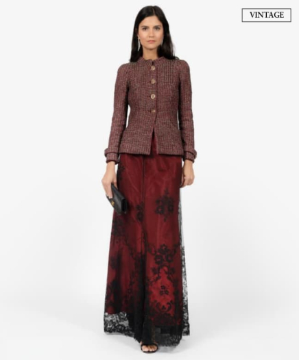 Jupe Burgundy Lace