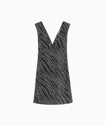 Robe Lina Black Flower