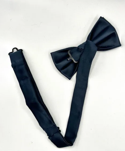 Noeud Papillon Satin Marine