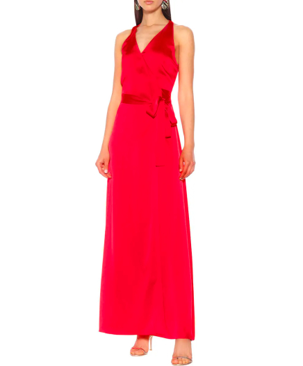 Robe Paola Red Wrap-Exclusivité web