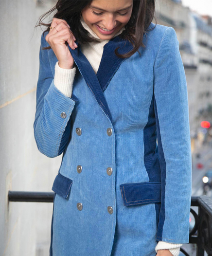 Manteau Velours Côtelé