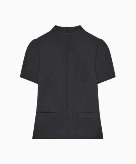 Top Zipped Twill Black