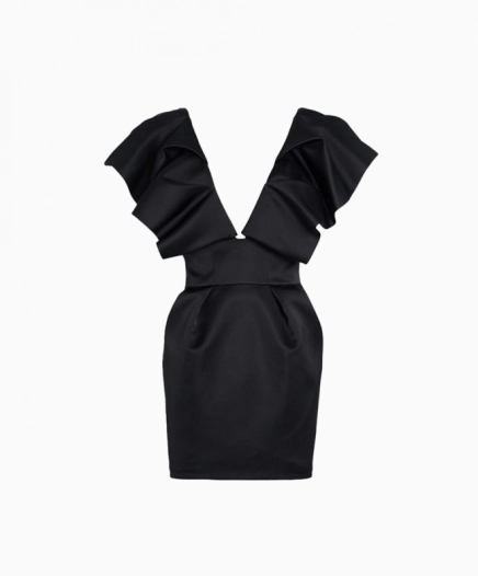Robe Ruffle Satin