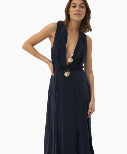 Robe Silk V Neck