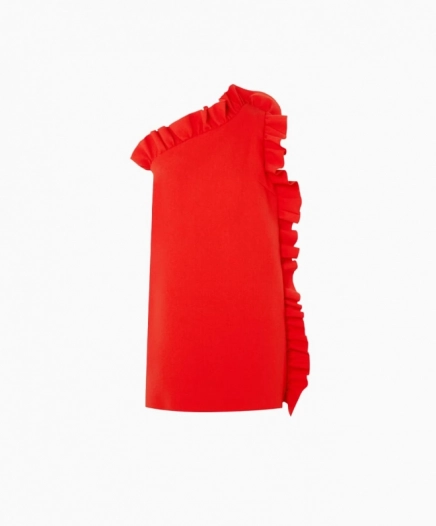 Robe One Shoulder Ruffle