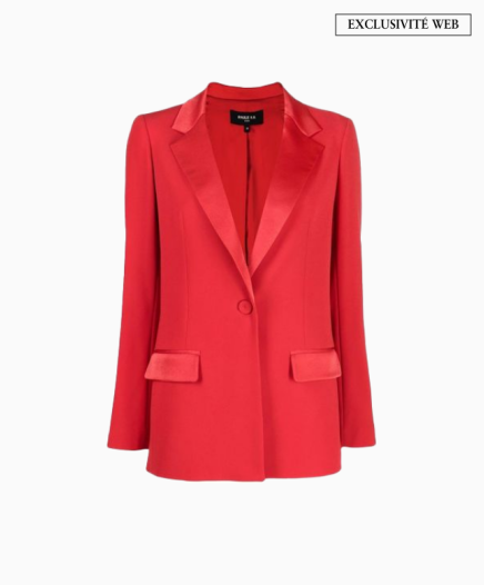 Blazer Vermillon Satin - VENDU
