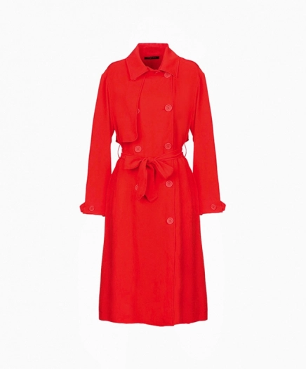 Manteau Long rouge