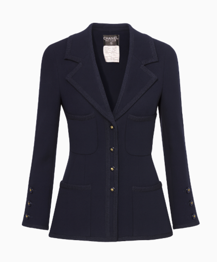 Veste Tweed Bleu Marine Fall 1995