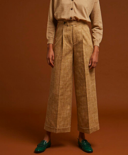 Pantalon Beige Chine