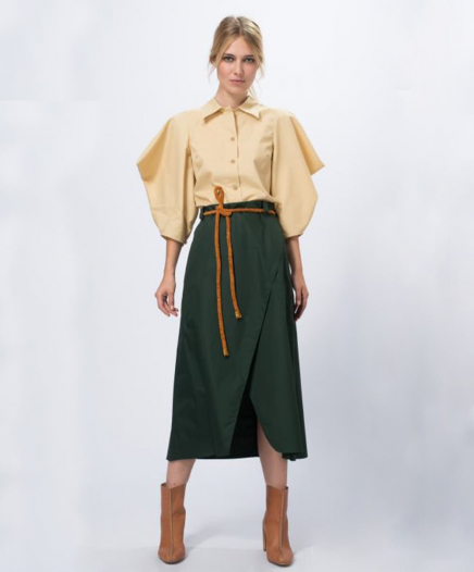 Jupe Verte Ceinturée