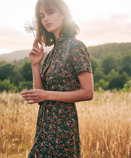 Robe Dauphine Kaki- Exclusivité web