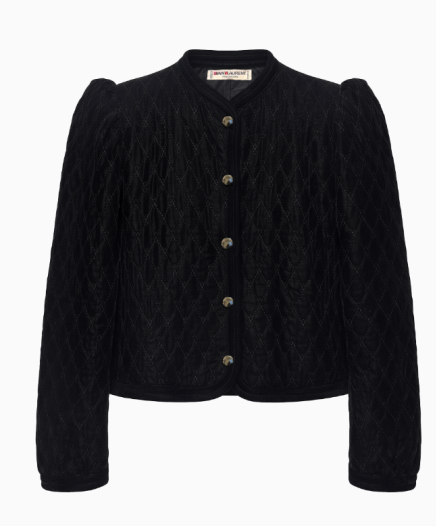 Veste Matelassée En Velours Noir Collection 1977
