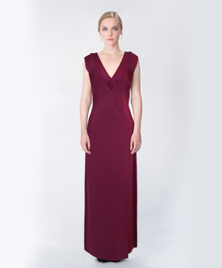 Robe Fourreau Cassis