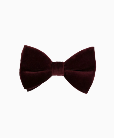 Noeud Papillon Velours Bordeaux