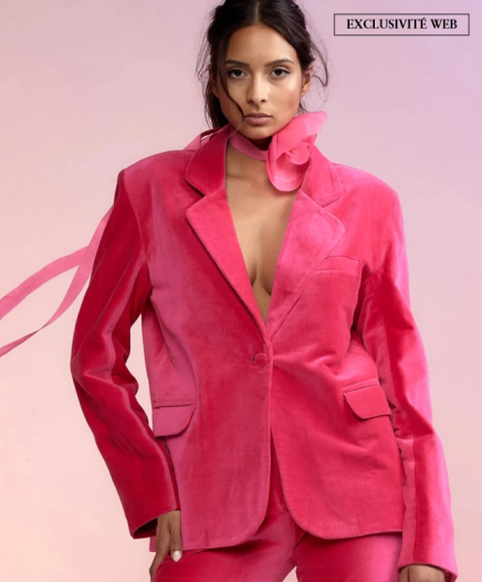 Blazer Velvet Rose