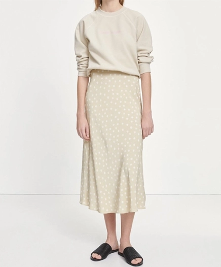 Jupe Alsop beige à pois