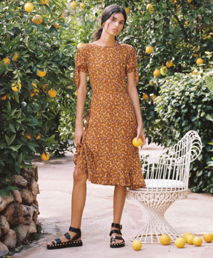 Robe Emilia marron-Exclusivité web