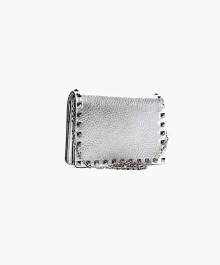 Sac Metallic Pebbled Calfskin