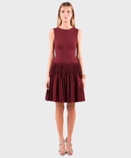 Robe Corolle Bordeaux