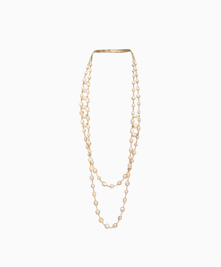 Sautoir Pop Corn Blanc