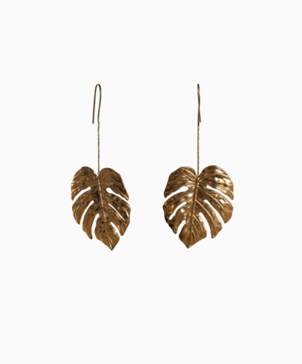 Boucles D'Oreilles Feuilles D'Or
