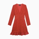 Robe Rouge Smockée