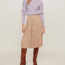 Jupe Plissée Boutonnée