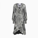 Robe Lamé Ruffle Wrap