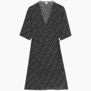 Robe Floral Wrap Dress Black-Exclusivité web