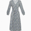 Robe Midi Fleurie Vert Grace-Exclusivité web