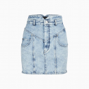 Jupe en jean mouchetée