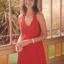 Robe Ombeline rouge-Exclusivité web