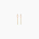 Boucles d'oreilles Pierre Quartz Rose