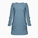 Robe en crêpe bleue