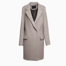 manteau long gris clair
