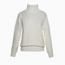 Pull Col Roulé Blanc